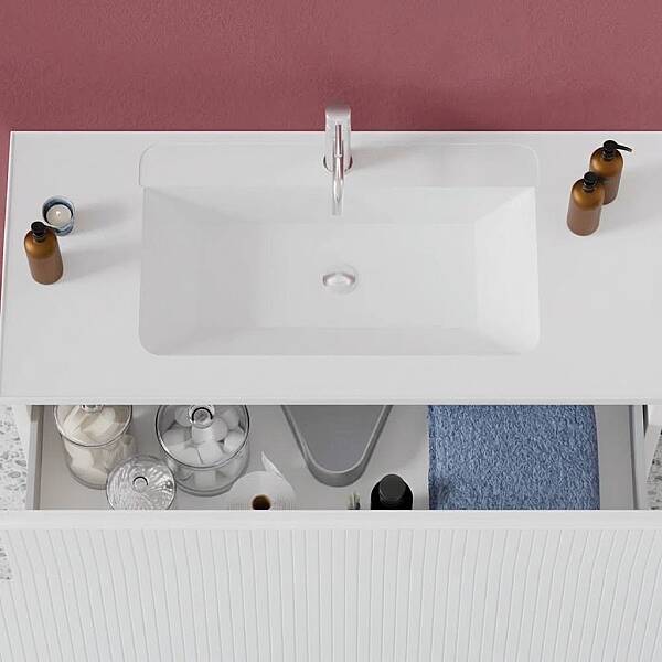 Badella Royal Banyo Dolap Takımı 100cm Beyaz ROYAL 55100 V52 - 2