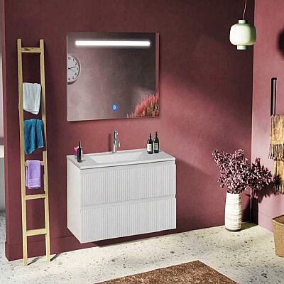 Badella Royal Banyo Dolap Takımı 100cm Beyaz ROYAL 55100 V52 - BADELLA
