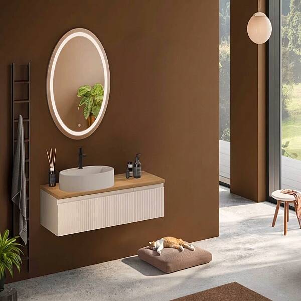 Badella Royal Banyo Dolap Takımı 120cm Kum ROYAL 28120 V55 - 1