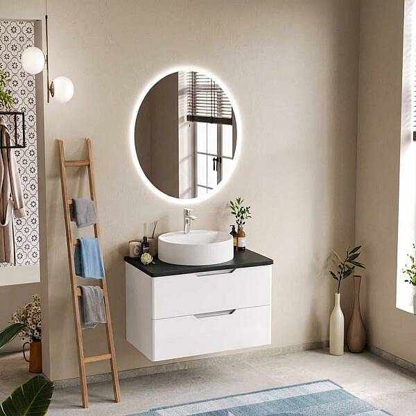 Badella Smart Banyo Dolap Takımı 85cm Beyaz SMART 5585 V53 - 1
