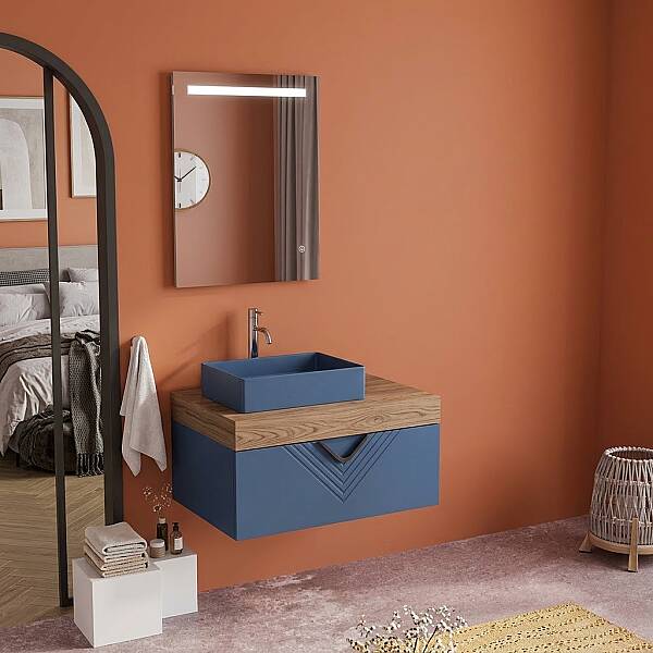 Badella Vesta Banyo Dolap Takımı 100cm Lacivert VESTA 28100 V53 - 1