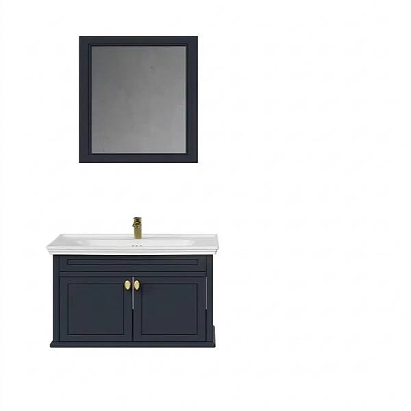 Creavit Antik Kapaklı Lavabo Dolabı 80 Cm Antrasit - 2