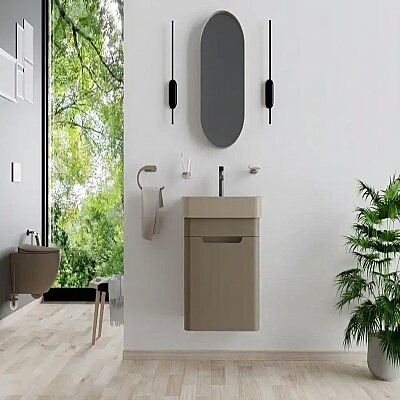 Creavit Colorit Çekmeceli Lavabo Dolabı 60 Cm Mat Cappuccino - CREAVİT