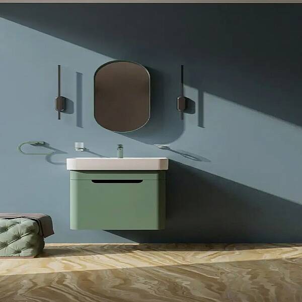 Creavit Colorit Kapaklı Lavabo Dolabı 60 Cm Nil Yeşili - 1