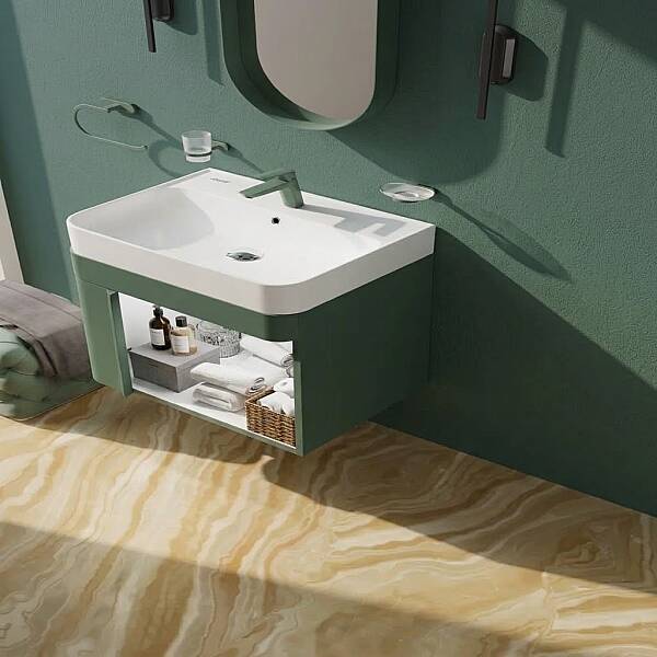 Creavit Colorit Kapaklı Lavabo Dolabı 60 Cm Nil Yeşili - 2