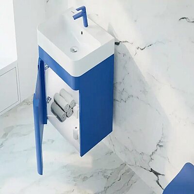 Creavit Colorit Kapaklı Lavabo Dolabı 60 Cm Ocean - 2