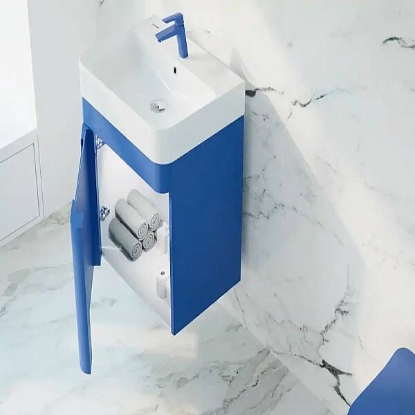 Creavit Colorit Kapaklı Lavabo Dolabı 60 Cm Ocean - 2