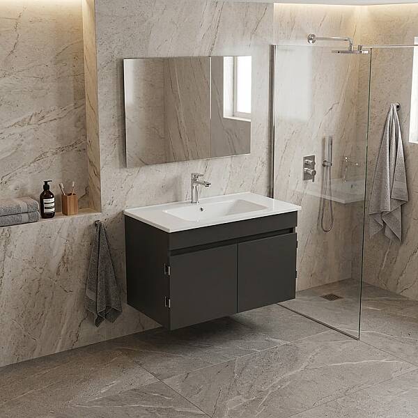 Creavit Flexio Lavabo Dolabı 80 Cm Antrasit - 1