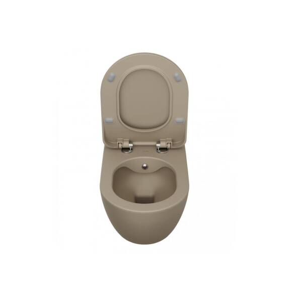 Creavit Free Rim-Off Asma Klozet Cappuccino FE322 + Duck Klozet Kapağı - 4