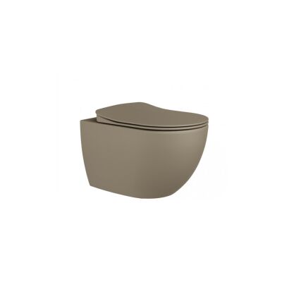 Creavit Free Rim-Off Asma Klozet Cappuccino FE322 + Duck Klozet Kapağı - 3