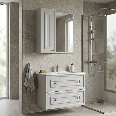 Creavit Kayra Çekmeceli Lavabo Dolabı 100cm Beyaz - CREAVİT