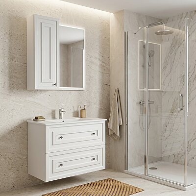 Creavit Kayra Çekmeceli Lavabo Dolabı 60cm Beyaz - CREAVİT