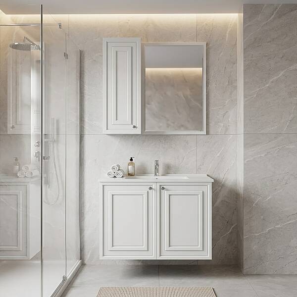 Creavit Kayra Lavabo Dolabı 100cm Beyaz - 1