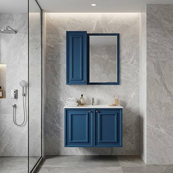 Creavit Kayra Lavabo Dolabı 100cm Mavi - 1
