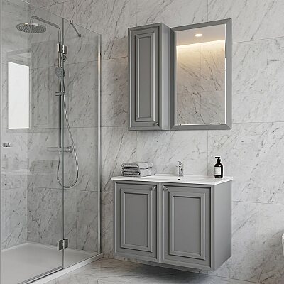 Creavit Kayra Lavabo Dolabı 60cm Gri - CREAVİT