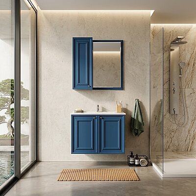 Creavit Kayra Lavabo Dolabı 60cm Mavi - CREAVİT
