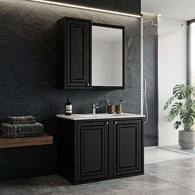 Creavit Kayra Lavabo Dolabı 80cm Antrasit - CREAVİT