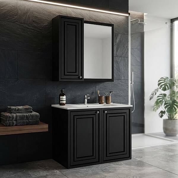 Creavit Kayra Lavabo Dolabı 80cm Antrasit - 1