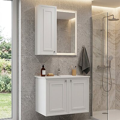 Creavit Kayra Lavabo Dolabı 80cm Beyaz - CREAVİT