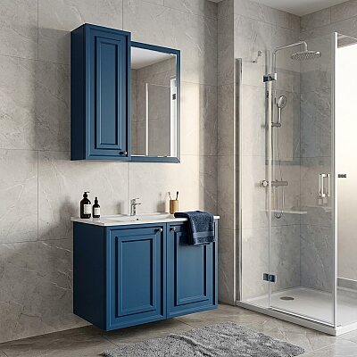 Creavit Kayra Lavabo Dolabı 80cm Mavi - CREAVİT