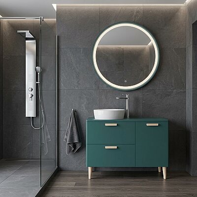 Creavit Patara Lavabo Dolabı 100cm Yeşil - CREAVİT