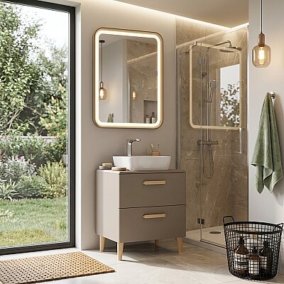 Creavit Patara Lavabo Dolabı 60cm Cappucino - CREAVİT