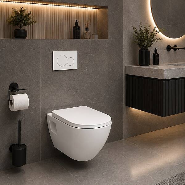 Creavit Terra Asma Klozet D.li Ext.Byz TP325 + Duck DP.YK. Byz. Klozet Kapağı - 1