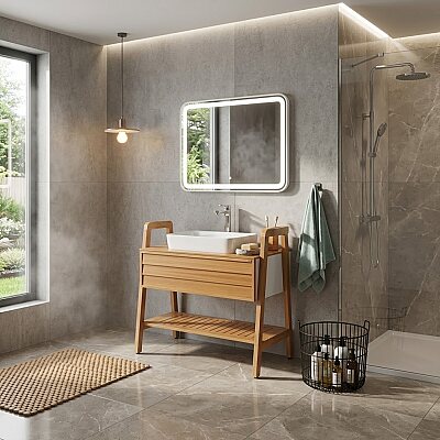 Creavit Truva Lavabo Dolabı 100 cm Beyaz - CREAVİT