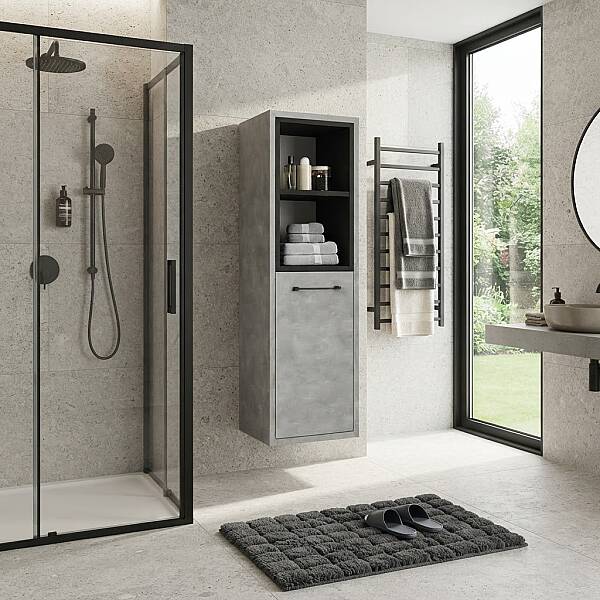 Denko Latte Banyo Boy Dolabı 35cm Retro Gümüş - 1