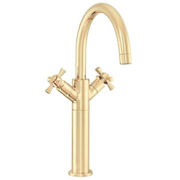 ECA Quadrille Altın Yüksek Tip Lavabo Bataryası 102808614 - 1