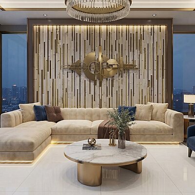 Fionart FD-30014 Legas Altın Dekoratif Karo (30x60cm) - FİONART