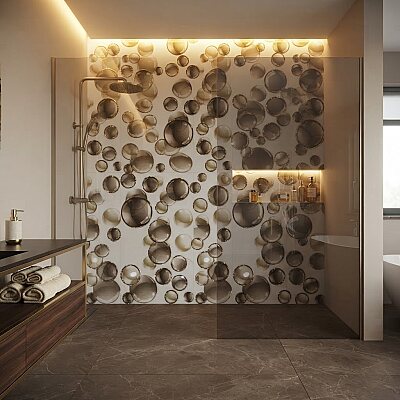 Fionart FD-30056 Bubble Altın Dekoratif Karo (30x60cm) - FİONART