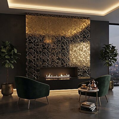Fionart FD-30088 Letra Altın Dekoratif Karo (30x60cm) - FİONART