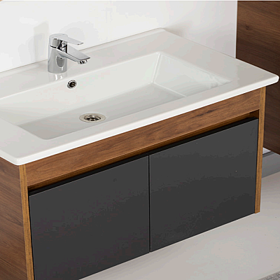 Kalay Alaska Banyo Dolabı Takımı 80cm Ceviz - 2