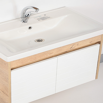 Kalay Beyda Banyo Dolabı Takımı 80cm Beyaz - 2