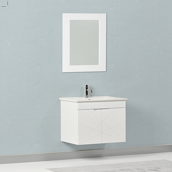 Kalay Geo Banyo Dolabı Takımı 65cm Beyaz - 1