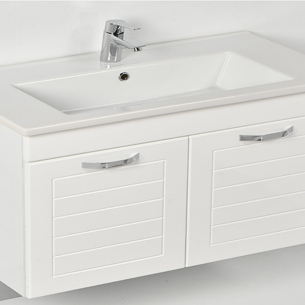 Kalay Hürmüz Banyo Dolabı Takımı 80cm Beyaz - 2
