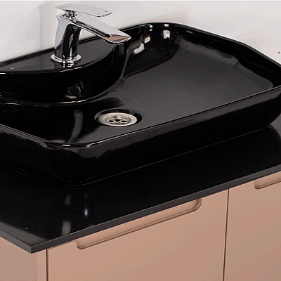 Kalay Lilyum Banyo Dolabı Takımı 80cm Cappuccino - 2