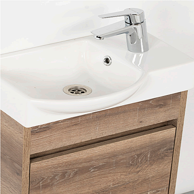 Kalay Moon Banyo Dolabı Takımı 45cm Ceviz - 3