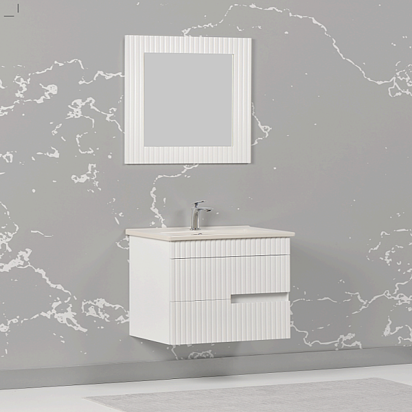 Kalay Ruby Banyo Dolabı Takımı 65cm Beyaz - 2