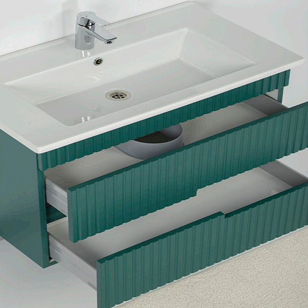 Kalay Ruby Banyo Dolabı Takımı 80cm Yeşil - 3