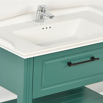 Kalay Rumba Banyo Dolabı Takımı 80cm Yeşil - 2