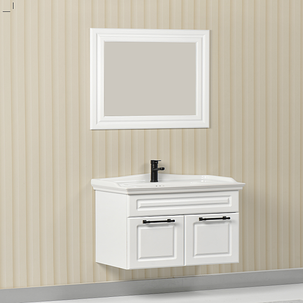 Kalay Sirius Banyo Dolabı Takımı 80cm Beyaz - 1