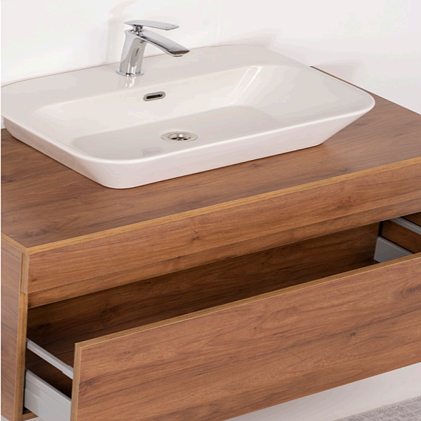 Kalay Viyana Banyo Dolabı Takımı 100cm Ceviz - 3
