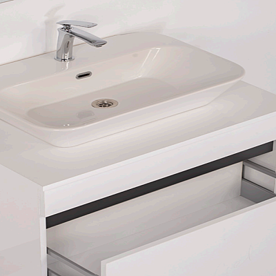 Kalay Viyana Banyo Dolabı Takımı 80cm Beyaz - 2