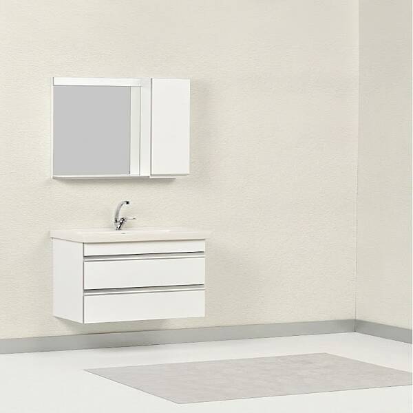 Kalay Zeus Banyo Dolabı Takımı 70cm Beyaz - 1