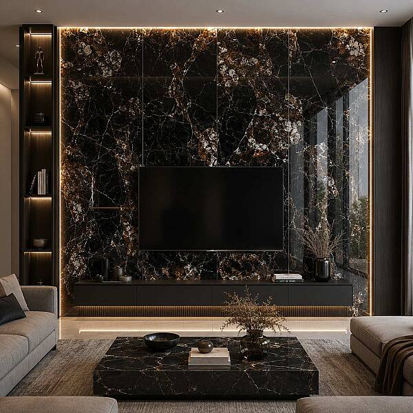 Kütahya Seramik 120x240 Belezza Kristal Rektifiye Parlak Nano - 55016723RN - 1
