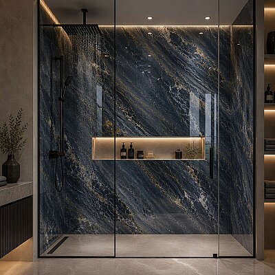 Kütahya Seramik 120x240 Delmar Kristal Tornado Dekor Rektifiye Parlak Nano - 55016674RN - KÜTAHYA SERAMİK