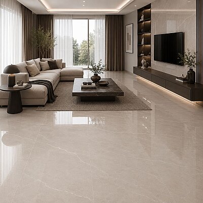 Kütahya Seramik 60x120 Adria Latte Parlak Rektifiyeli - 55017272RN