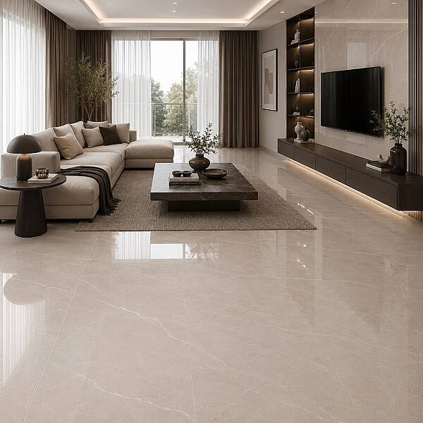Kütahya Seramik 60x120 Adria Latte Parlak Rektifiyeli - 55017272RN - 1